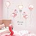 Dortoir fille chambre décoration flamant rose ballon rose Stickers muraux chaud chambre décor à la maison bricolage auto-adhésif garde-robe autocollants