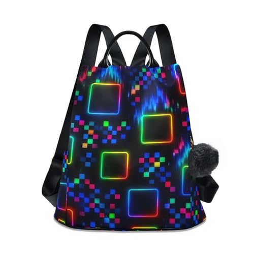 Mochila pixelada de mujer para escapadas de fin de semana y uso diario