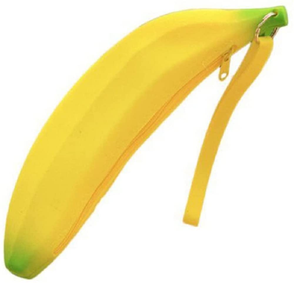 Generic Cute Silicone Banana Coin Pencil Case Holder Coin Purse make up Bag, Yellow (AK-3)