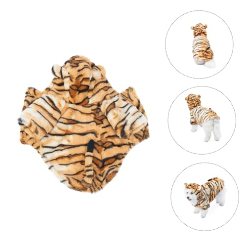 Disfraz de invierno para perro con estampado de tigre miniatura 4
