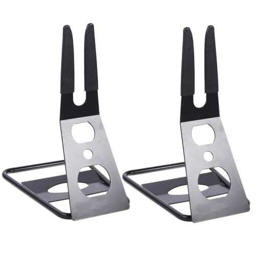 KOMBIUDA 2Pcs Bike Parking Rack Metal Cycling Repair Display Stand Portable Floor Arm Holder for Bikes Resistant Design for Home Garage Use