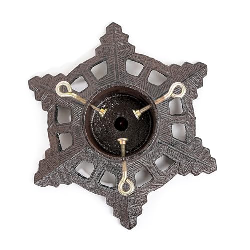 Soporte para árbol artificial y real base de metal de Navidad con copos 4