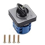 Cam Changeover Switch Rotary Select Switch AC 660V 20A 8 Terminals 5 Position Mounting Combination Switch with Installing Screws