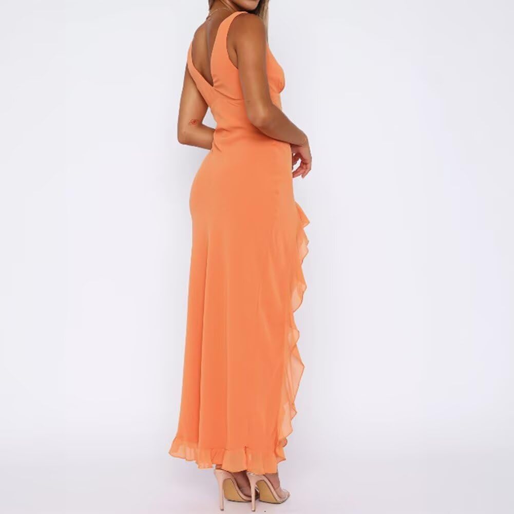 Women’s Maxi Dress V-Neck Sleeveless Lightweight Casual Everyday Dress - Image 2