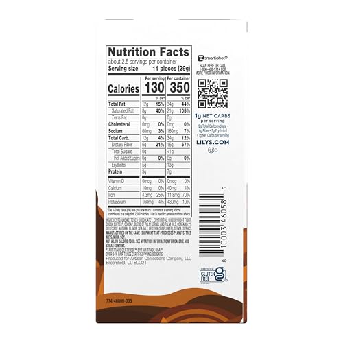 Image of LILY'S Salted Caramel Extra Dark Chocolate Style No Sugar Added, Sweets Bar, 2.8 oz