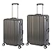 Produktbild Travelhouse London Koffer Grau M-65cm, L-75cm · 2er-Set · Alu-Rahmen · Polykarbonat Hartschale · Mittlerer Koffer + Reisegepäck Reisetrolley Trolley Reisekoffer · Vol. M-67L · L-108L
