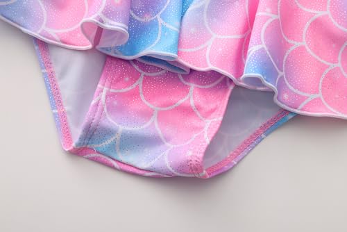 Image of Akokvlar Two Pieces Swimsuit Mermaid Bikinis Tankini Bathing Suit for Little Girls