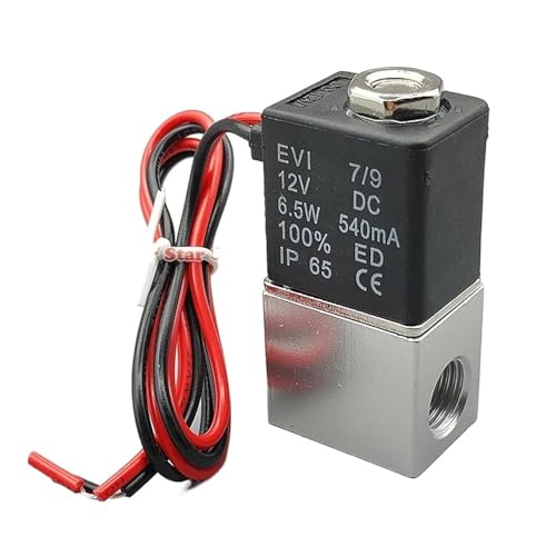 Électrovanne 1/4" NPT robuste en 12V DC - Vanne pneumatique haute précision - 4