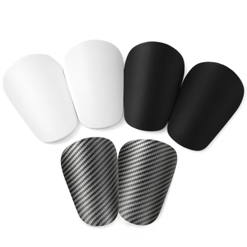 3 Paar Mini-Fußball-Schienbeinschoner für Herren Jungen/Mädchen for Men Women Boys Girls Ultra-leicht 8 x 5 cm