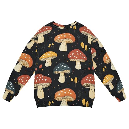 JUNZAN Cartoon Cute Mushrooms Big Boys Sweatshirt Hoodie Long Sleeve Sweatshirt With Hoodie Camping 4T2