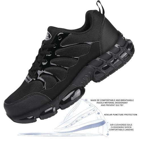 LIANGGO Steel Toe Sneakers for Men Women Safety Composite Toe Shoes Lightweight Work Shoes Indestructible Air Cushion Zapatos de Trabajo para Hombres Mujer3