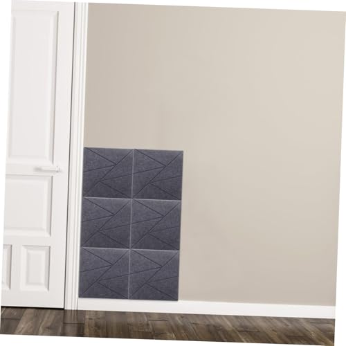 ibasenice 6pcs Stickers de Pared para Reducción de Ruido Almohadillas Acústicas Autoadhesivas Paneles Acústicos para Sala de Juegos Oficina Estudio Aislante acústico miniatura 4