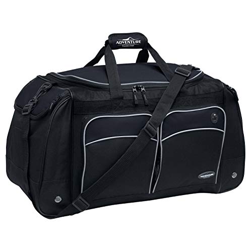 Travelers Club Adventure Travel Duffel Bag, Black, 28 Inch