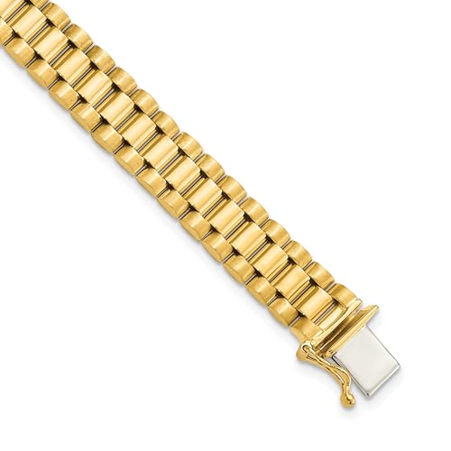 IceCarats 14K Solid Yellow Gold Mens 8 inch Link Chain Bracelet3