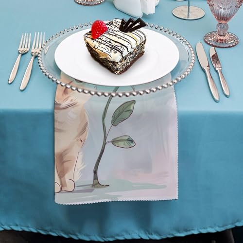 Servilletas de tela cuadradas pack de 6 Color-1 Floral miniatura 4