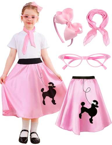 Falda Poodle para Niñas Disfraz 50s miniatura 1