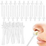 100 Stück Nasenwachs Stäbchen Applikator Nasenhaar Wachs Sticks Kunststoff Nasenwachs Streifen Nasenloch Reinigung Entfernen für Männer Frauen Reinigen Nasenlöchern und Nasenhaar Entfernen