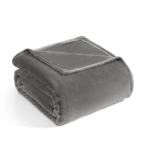 Casa Platino Queen Bed Blanket 90x90 Lightweight Year Round Fleece - Grey by Casa Platino - Used condition - CA$34.73