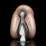 Jesakmie Rare Beast Horse Male Masturbator Cup with Anal Vagina Dual Tunnels, Realistic Textured Stroker Adult Sex Toys for Men Penis Stimulation Masturbation Pleasure (Brown)