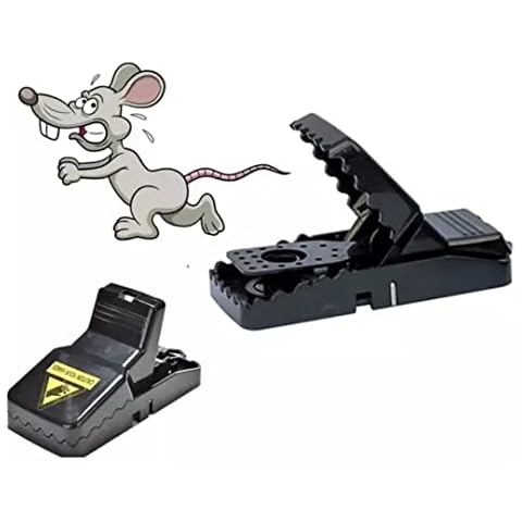 BATUUTAH Rat Traps - 2x Large Heavy Duty Rat Traps that Kill Instantly Humane Reusable Professional traps for Indoors and Outdoors Trap for Big Rodents (Yellow) (Shark) Cover