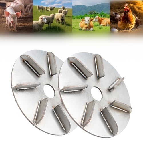 Generic - Labor-Saving Pig Hair Remover Scraper Disc, Stainless steel labor-saving depilatory knife disc, suitable for hens, sheep, cattle, pigs slaughterhouse, 7/9 knife (2pcs*Seven Knives)