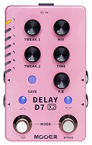Pédale d’effet MOOER D7 DELAY X2 - Les Beatles, Paul McCartney, John Lennon, RIngo Starr, George Harrison Pédale d'effet MOOER D7 DELAY X2