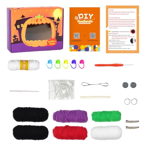 Kits de Ganchillo Animales, Kits de Animales de Ganchillo | Kit de Crochet Eyeball Spider Ganchillo Animales - Kit de Bordado de Halloween, Kit de Crochet Animal para Cumpleaños, Día de la Madre