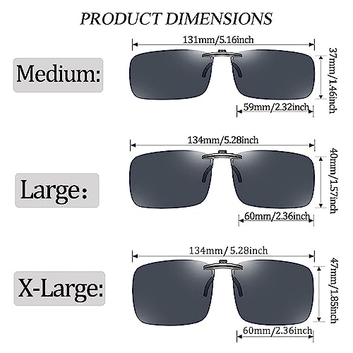 Polarized Clip On Sunglasses Anti Glare UV400 Non-flip Clip-on Sunglasses over Prescription Glasses3