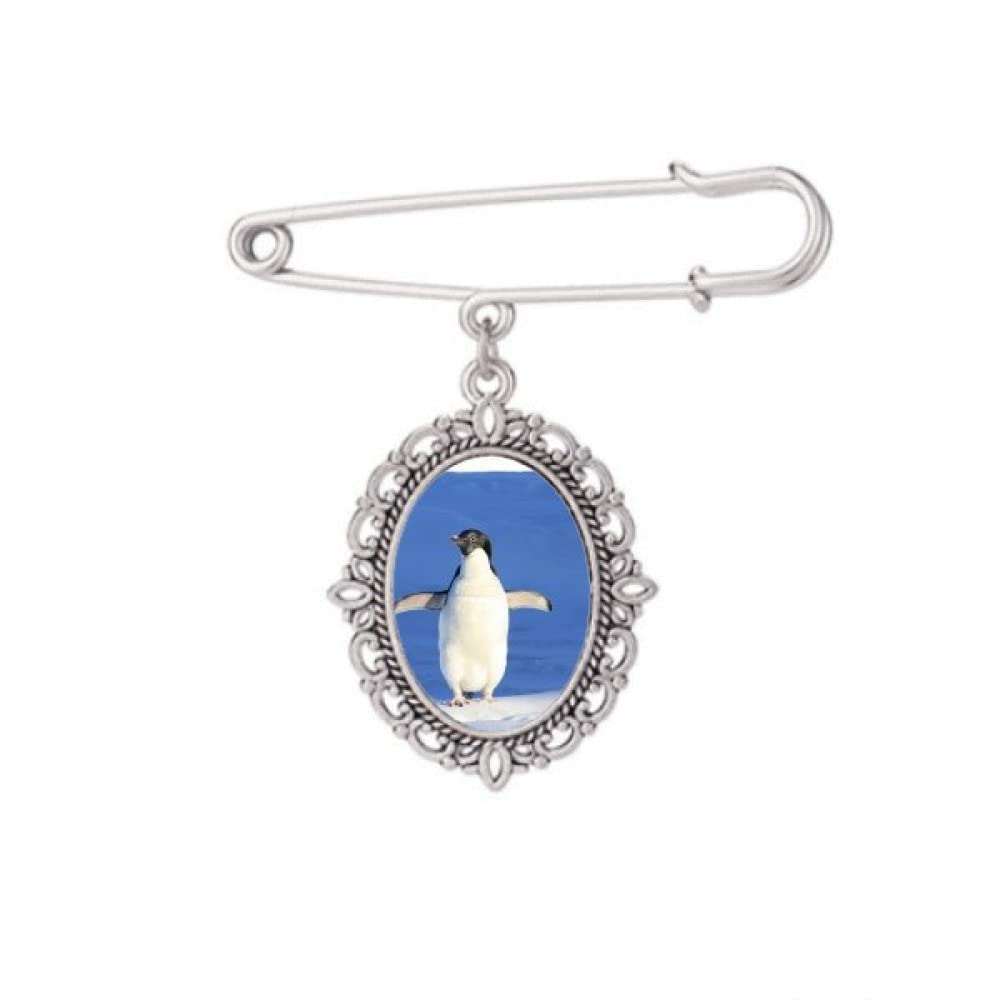 Broche pingouin blanc science nature clip vêtement pour customisation robe