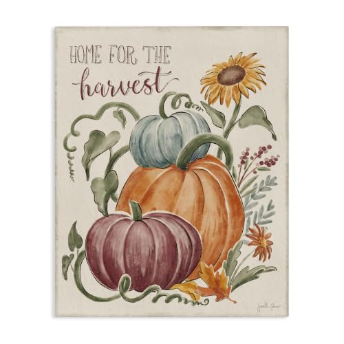 Harvest Botanical Floral Home, 24 x 30 Inch Canvas Wall Art