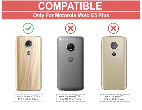 Image of Hybrid Carbon Fiber Back Case for Moto E5 Plus (Black)