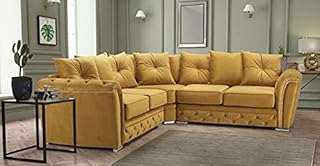 Huge Sale | Luxurious Modern Mustard Corner Sofa - corner sofas for living room - sofas & couches - Plush sofa - Corner Sofas For Living room sale UK Main land