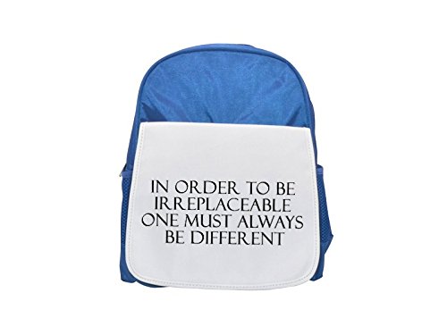 Quote of Coco about deep thinking printed kid's blue backpack, Cute backpacks, cute small backpacks, cute black backpack, cool black backpack, fashion backpacks, large fashion backpacks, black fashio