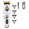 Hair Clippers Mens Hair Clippers, Men's Hair Trimmer Beard Trimmer Professional Hair Clipper Electric Razor Hair Clipper Hairdresser Mens Hair Clippers(White)