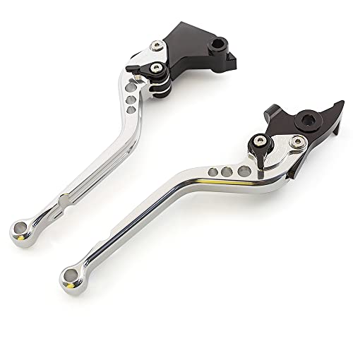 Image of Aluminum CNC Clutch Brake Levers Fit For RE650 Interceptor Continental INT-650 GT650 GT 650 Before 2022 Long Adjustable Silver