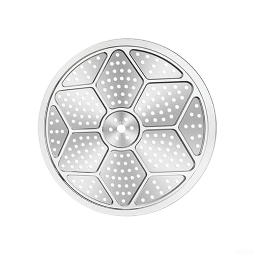 HEBEOT Vassoio rotondo per cottura a vapore in acciaio inossidabile 304, vassoio per cottura a vapore, cestino per cottura a vapore, accessorio per pentole a pressione, argenteo (27,2 cm)