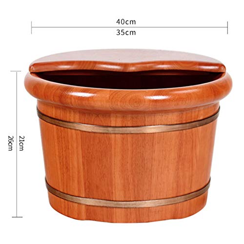 Barril de spa para pies madera MTFZD 15.75x15.75x10.24 in miniatura 2