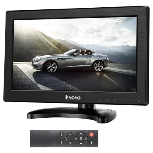 Eyoyo 12" Inch TFT LCD Monitor with AV HDMI BNC VGA Input 1366x768 Portable Mini HD Color Screen Display with Built-in Speaker