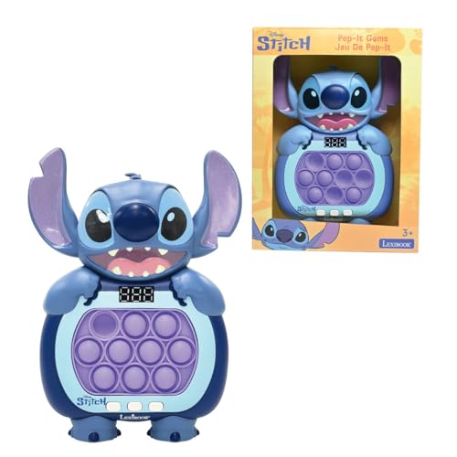 LEXIBOOK, Disney Stitch, Juego de Empuje rápido Stitch, Azul, JG500D