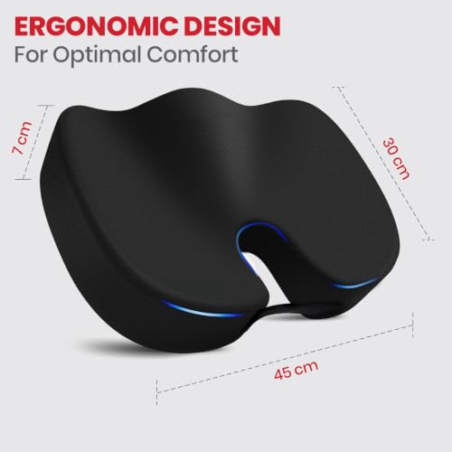 Image of AGEasy (Max Group Coccyx Cushion with Lumbar Support | Premium Seat Cushion for Chair with Optimal Support | Orthopedic Car Seat Back Support for Comfortable Long Rides