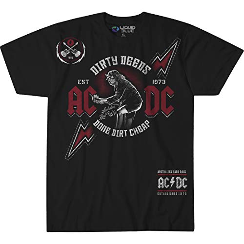 Liquid Blue Unisex-Adult Standard Ac/Dc Australian Hard Rock Dirty Deeds Short Sleeve Tee2
