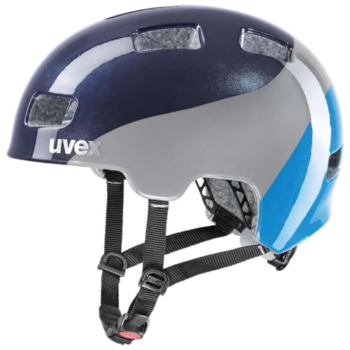 Uvex Hlmt 4 Casco Bicicleta, Unisex-Youth, Deep Space-Blue, 51-55 cm