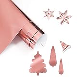 3；Chrom Roségold Vinyl - Unsere selbstklebende Vinylrolle ist in klassischem Metallic-Roségold gehalten und kann sogar spiegelglatt aussehen. Die beliebteste Farbe für Ihr permanentes Vinylprojekt