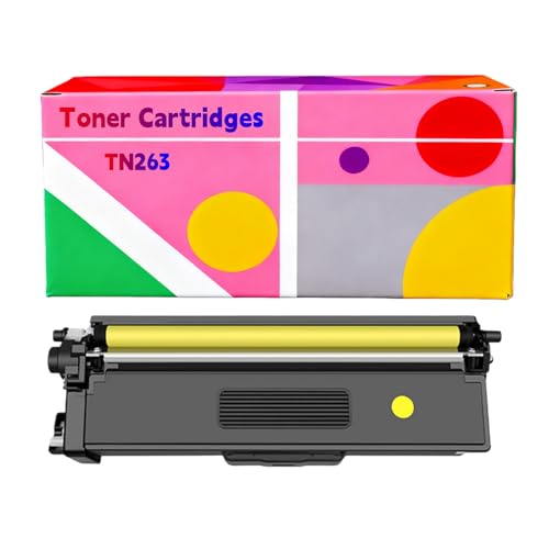 TN263 Kompatibler Toner für Brother HL-L3230CDW L3210CW DCP-L3550CDW DCP-L3510CDW HL-L3270CDW MFC-L3750CDW MFC-L3770CDW (mit Chip)(Yellow)