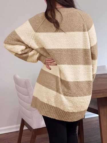 Image of Saodimallsu Womens Oversized Sweater Fuzzy Long Sleeve Casual Tunic Sweater