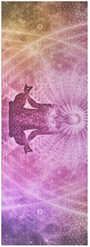 MyCuzzies Yoga Mat - Chakra Meditation Pose (with Free Carry Bag!)
