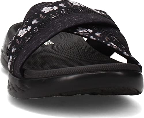 Skechers Skechers Women's On-The-Go 600-140038 Sandal, Black/Gray, 9 Medium US