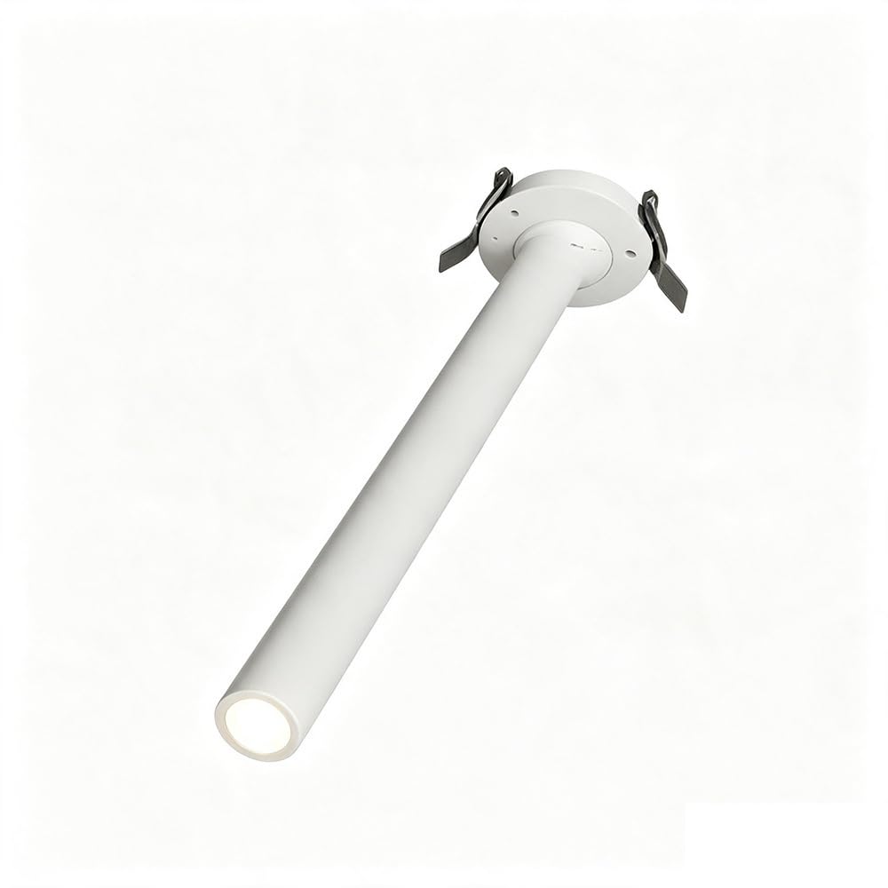 Faretti Incasso Soffitto LED Moderni, Faretto Asta Lunga Orientabile 360° | Faretti Direzionali Incassati, Illuminazione D’accento per Cucina, Corridoio, Soggiorno(White-3000k,H 20CM)