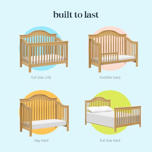 Image of DaVinci Jayden 4-in-1 Convertible Crib, GREENGUARD Certified, Honey