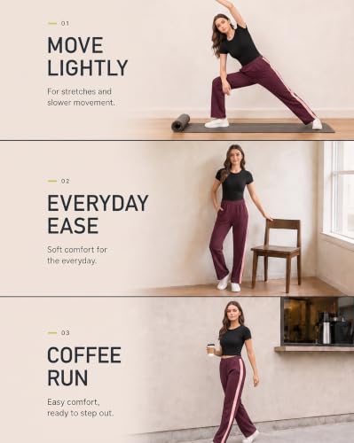 Image of Nobero Joggers for Women | Track Pants for Women | Straight Fit | Elasticated Waist with Drawcord | Soft & Breathable Fabric | Casual Everyday Wear